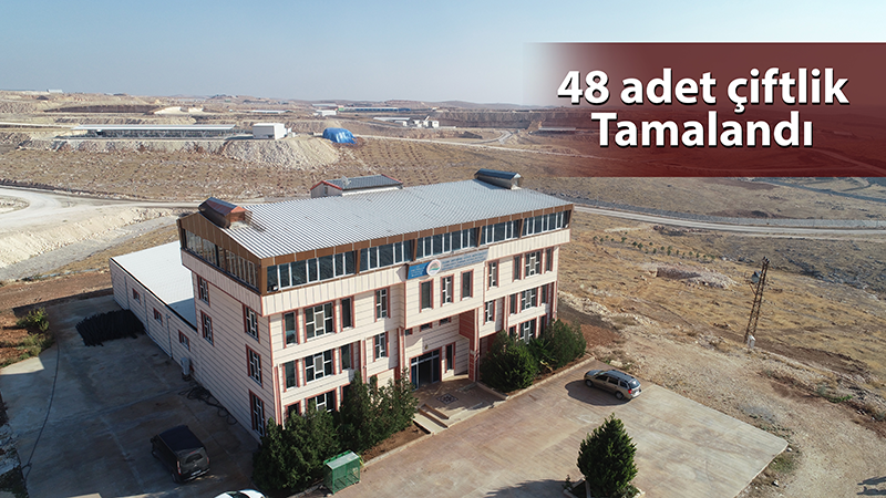 85 adet çiftlik başlamış olup bunların 48 adedi tamamlandı